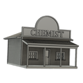 3D printable Chemist shop STL file only HO scale